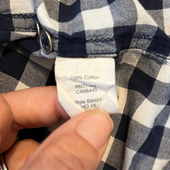 J Crew Medium womans button up checker shirt - Picture 5 of 6